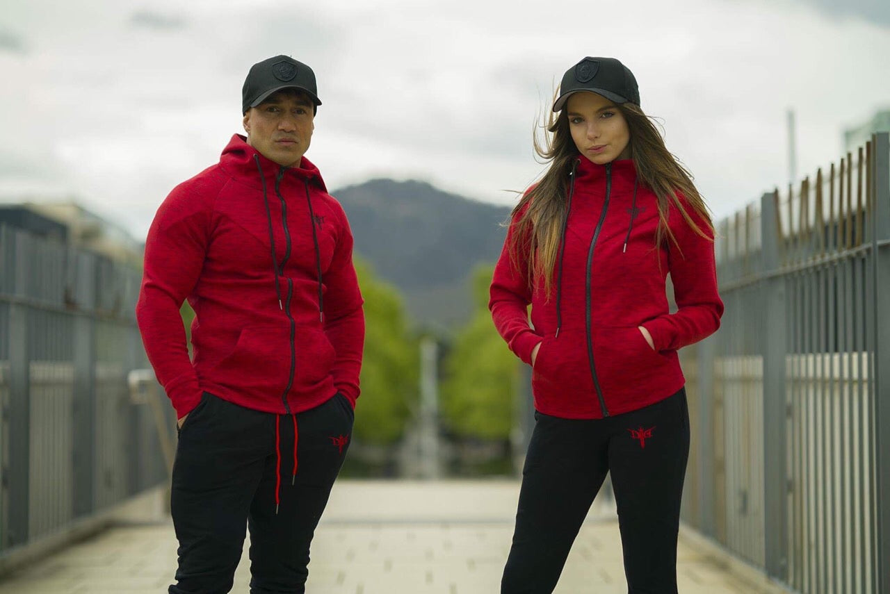 Dziah Tracksuit Red and Black