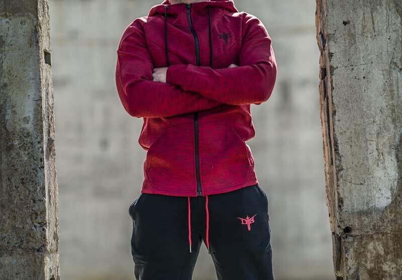 Dziah Tracksuit Red and Black